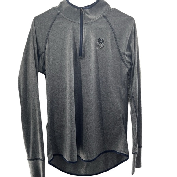 Notre Dame Irish 1/4 Zip Pullover - NWT - Grey - Women Large - Performan… - Picture 1 of 5